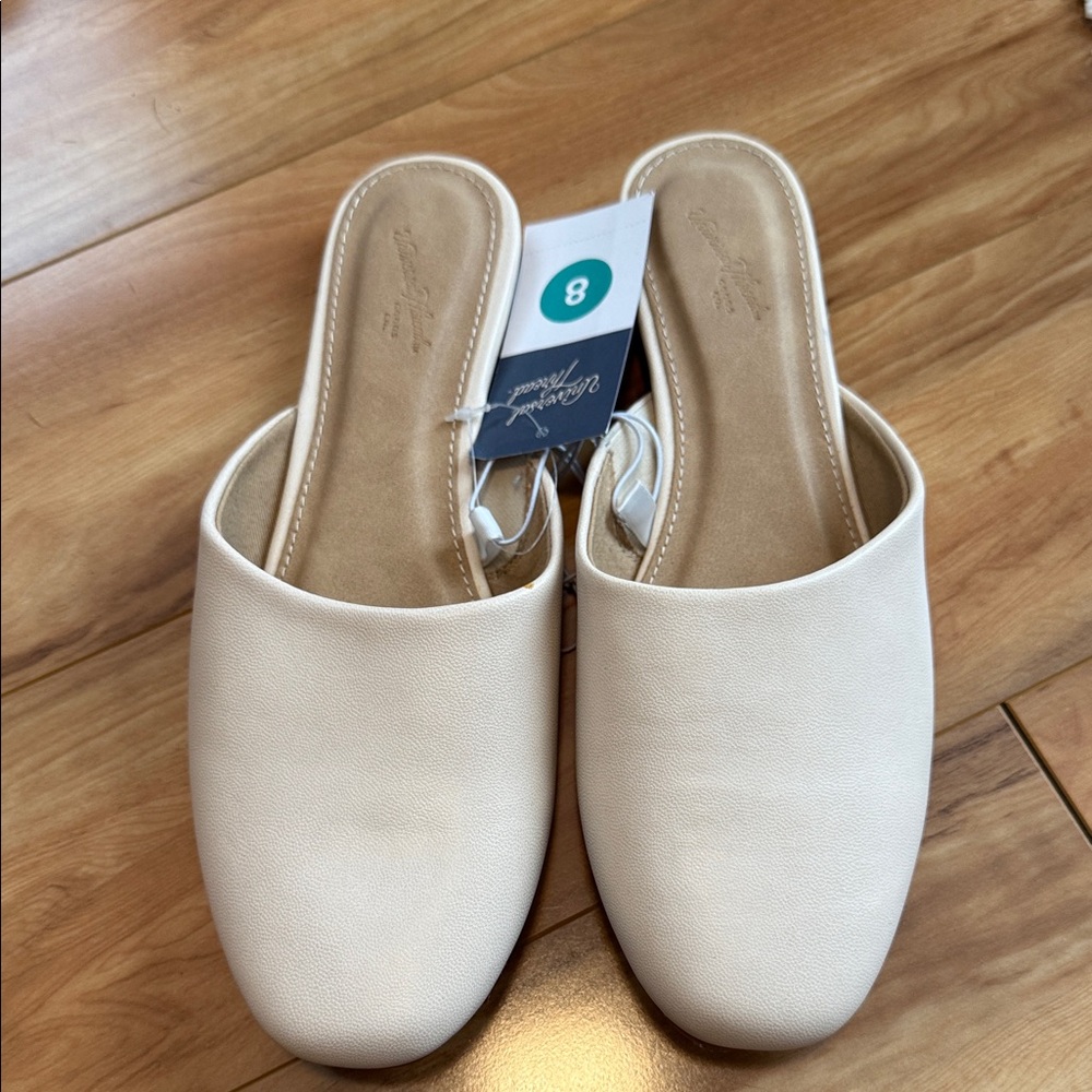 Universal thread slip on mules, Greta bone